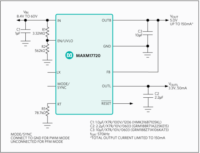 MAXM17712降壓型電源模塊DC-DC轉(zhuǎn)換器 MAXM17712降壓型電源模塊DC-DC轉(zhuǎn)換器