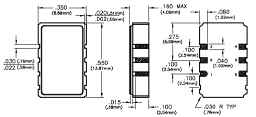 Connor-Winfield VSM61/VSM62/VSM64 6引腳表面貼裝VCXO Connor-Winfield VSM61/VSM62/VSM64 6引腳表面貼裝VCXO